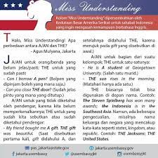 A An And The Bahasa Inggris Amerika Serikat Amerika