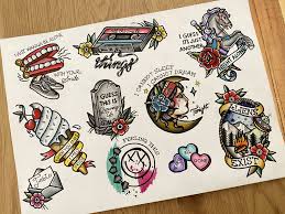 Blink 182 Tattoo Flash Blink 182 Tattoo Tattoo Flash Art Traditional Tattoo Flash Art
