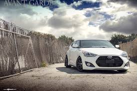 Top auswahl an hyundai veloster neu & gebraucht. White Hyundai Veloster Looking Stylish On Matte Black Avant Garde Rims Carid Com Gallery