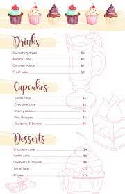 Easter Desserts Custom Menu Menu Design Template Desserts Menu Menu Design