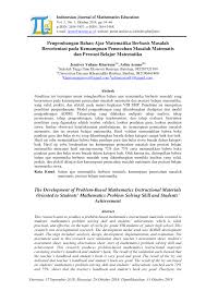 Bahan ajar pengantar ilmu ekonomi kode : Pdf Pengembangan Bahan Ajar Matematika Berbasis Masalah Berorientasi Pada Kemampuan Pemecahan Masalah Matematis Dan Prestasi Belajar Matematika