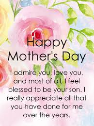 Water Painted Flower Happy Mother S Day Card Birthday Greeting Cards By Davia Happy Mothers Day Wishes Mother Day Wishes Birthday Cards For Mother