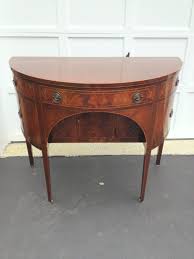 Williams Kimp Demi Lune Flamed Mahogany Banded Sideboard Buffet After Resto Furniture Restoration Projects Antique Furniture Restoration Furniture Restoration
