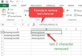 In the example shown, the formula in c4 is: How To Remove Last Character In Excel A Shout