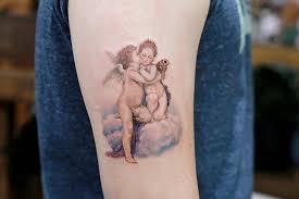 William Adolphe Bouguereau S L Amour Et Psyche Enfants Tattoo Popularly Known As First Kiss Tattoos Tattoos For Guys Art Inspired Tattoos Cool Tattoos
