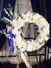 Maybe you would like to learn more about one of these? Blue And White Sympathy Wreath Funeral Wreath In Fresno Ca Flowers And More