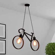 Nordic Ikea Bicycle Iron Cafe Loft Ceiling Lamp Chandelier Lamp Droplight Cafe Hanging Ceiling Lights Ceiling Lamp Chandelier In Living Room
