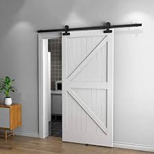 The kit i used was pretty simple and not much to do in the way of assembly. Gwxfht Sliding Barn Door Kit 150 300cm T Type Barn Door Hanging Rail Full Set Of Hardware Accessories Sliding Door Slide Rail Track Size 160cm Single Door Kit Amazon Co Uk Diy