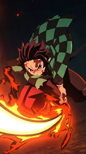 Tanjiro Flaming Katana Kimetsu No Yaiba 4k Wallpaper 3 427