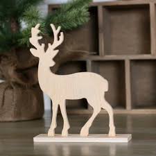 Unfinished Wood Deer Cutout Stand Diy Holiday Decor Woodland Diy Holiday Decor Christmas Wood Crafts Christmas Ornament Crafts
