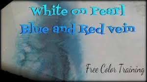 Stone coat countertops (epoxy!) 12 materials. Epoxy Countertop White On Pearl With Blue And Red Vein Youtube