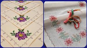 Awesome cross stitch hand embroidery designs patterns for table cover/bedsheet uptolifetime deals for women to manage their businesses, design. Cross Stitch Corner Embroidery Design Patterns For Table Mats Table Cover Bed Sheets Youtube