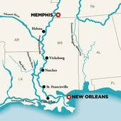 New Orleans Memphis 10 Days Map Mississippi River Cruise American Cruise Lines American Queen Steamboat
