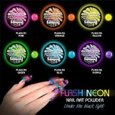 Acrylic nails can be short, medium or long, press on or glue on, be curved or square and there are styles for adults and children. 6 Mia Secret Flash Neon Acrylic Nail Art Powder Glows Under The Black Light 6 Neon Colors Buy Online In United Arab Emirates At Desertcart Ae Productid 5723181