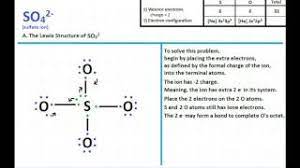 So4 2 Lewis Structure And Molecular Geometry Youtube