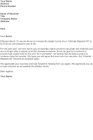 Email letter to inform that bank account number is changed. Announce A Change In Price