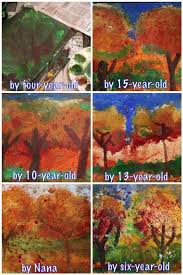 Vintage tree mountain lake scene oil painting set of 2 landscape cabin lakehouse painting original artwork wood framed fall leaves painting. Acrylic Fall Trees Tutorial Hodgepodge