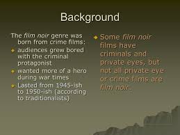 A musical involves singing and dancing; American Cinema The Test Is Postponed To Tomorrow Today Film Noir Notes Begin Movie 1 Wednesday Unit 3 4 Test Continue Movie 1 Thursday Ppt Download