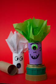 Make Halloween Candy Holders With Paper Tubes Marker And Wrapping Paper Truly Hand Picked