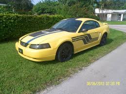Black And Yellow Mustang Check Out This 2001 Ford Mustang Yellow Black Stripes Image 2001 Ford Mustang Mustang Ford Mustang