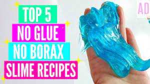 How to make slime without glue or borax with household items. Top 5 No Glue No Borax Slime Recipes How To Make Slime Without Glue Or Borax Ad Youtube