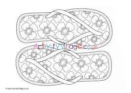 After buying some new cheap flip flops, i was looking for a way to spice them up a little more while still keeping them light and functional. Flip Flops Colouring Page