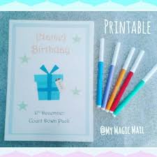 Reward Chart Birthday Count Down Activity Book Birthday