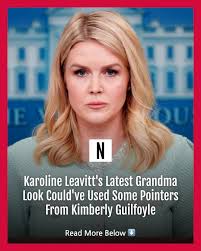 Karoline Leavitt might only be 27, but her matronly look at a March 11  press conference could've used Kimberly Guilfoyle's touch.