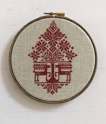Once the gift is opened, the gift tag will look great on the christmas tree as an ornament. Underneath The Christmas Tree Pdf Pattern Modern Folk Embroidery