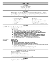Best Yoga Instructor Resume Example Livecareer