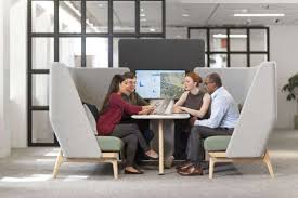 People Need Environments That Calm And Inspire And This Collaborative Lounge Furniture Office Collaboration Space Collaborative Furniture Office Collaboration