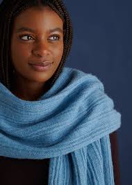 Ticking Ribbed Wrap: Free Scarf Knitting Pattern