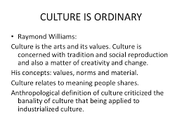 Raymond Williams Culture Is Ordinary Culture Definition Cultural Studies Culture