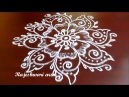Navaratri Special Simple Easy Rangoli Designs Without Dots And Colours Flower Kolam For Beginners Rangoli Designs Easy Rangoli Designs Rangoli Border Designs