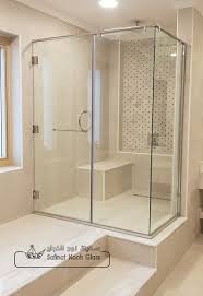 The glass partition keeps the bathroom feeling open and airy instead of cramped and cluttered. Shower Glass Enclosure For Bathroom Decore Ideas Glass Enclosure Bathroom Decor Glass Shower