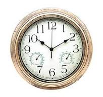 Amacok Indoor Outdoor Waterproof Wall Clock with Thermometer and Hygrometer