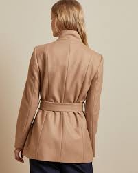 Just hang it when you get home and let it dry naturally. Short Belted Wool Wrap Coat Camel Jackets And Coats Ted Baker Row