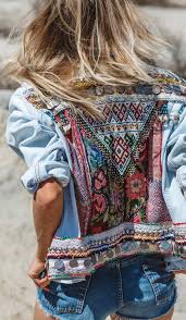 Yvondouben Bestickte Jeansjacke Kleidung Und Modetrends
