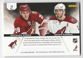 His brother brian joined spittin' chiclets to tell the story. 2012 13 Prime Dual Jerseys Michael Stone Keith Yandle Jersey 2 Colors 097 200 Ebay
