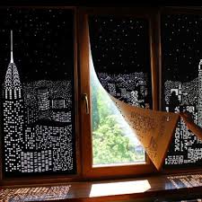 Modern Window Blinds Black City Night Light Designs Roller Curtains For Home Hotel Shade Children Living Room Curtains New 40 Curtains Aliexpress