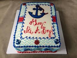 Baby Boy Nautical Shower Sheet Cakes Google Search Nautical Baby Shower Cake Baby Shower Sheet Cakes Baby Shower Cakes For Boys