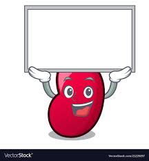 up board jelly bean character cartoon