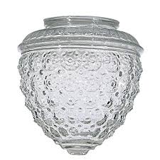 Shop replacement lamp shades at shades of light! Clear Pineapple Glass Shade 3 1 4 Inch Fitter Opening Pineapple Glass Replacement Glass Shades Glass Shades