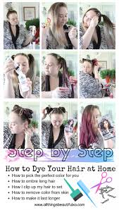 Diy At Home Hair Dye Tips Tricks Twisted Headband Styling Tutorial With Schwarzkopf Got2b Metallics Smoky Violet All Things Beautiful Xo How To Dye Hair At Home Hair