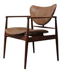 Mid Century Danish Modern Finn Juhl For Baker Furniture Company Arm Chair Model 48 On D Furniture Design Chair Danish Modern Furniture Modern Leather Furniture