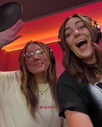 Behind the scenes while recording “Church Kids,” written with my friends  @matthewjwest and @jeffpardo, vocals/church kid impersonations with  @phoebeisloud, and a whistle solo also by Matthew. Can you tell we have too