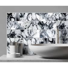 Backsplashes & wall tiles ( 323 ). Glass Shell Black 7 5cm X 30cm Wall Tile