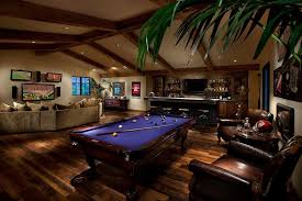 Game Room Bar Ideas Family Room Mediterranean With Pool Table Leather Chairs Sectional Couch Small Game Rooms Game Room Bar Pool Table Room