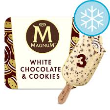 Magnum White Chocolate Cookies Ice Cream 3 X 90ml Tesco Groceries