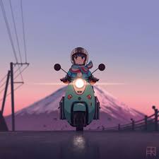 Adventure Original Anime Motorcycle Anime Anime Drawings